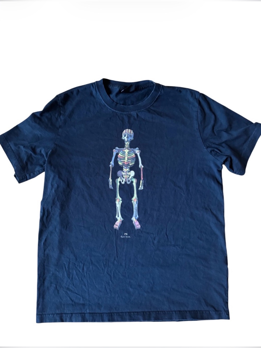 Paul Smith Mens Medium T Shirt Short Sleeve Skeleton Black Crewneck